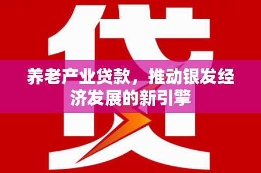 南京养老产业贷款，推动银发经济发展的新引擎