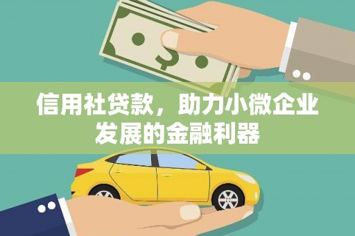 南京信用社贷款，助力小微企业发展的金融利器