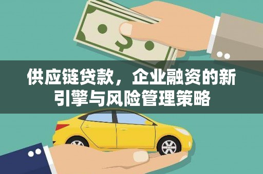 南京供应链贷款，企业融资的新引擎与风险管理策略