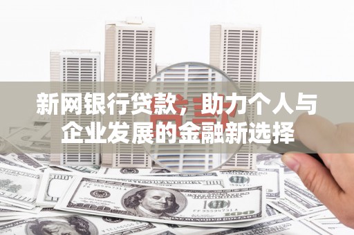 南京新网银行贷款，助力个人与企业发展的金融新选择