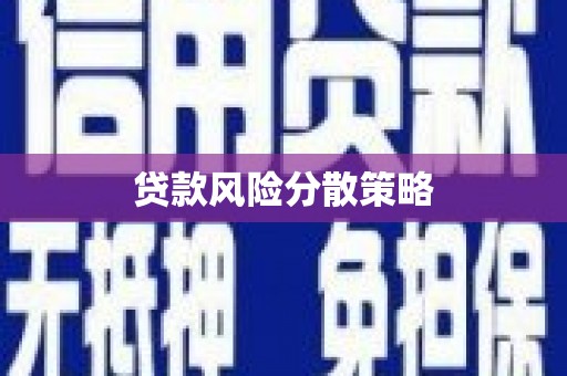 南京贷款风险分散策略