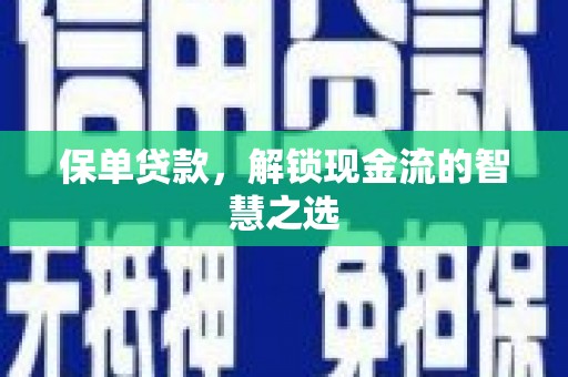 南京保单贷款，解锁现金流的智慧之选