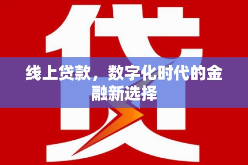 南京线上贷款，数字化时代的金融新选择